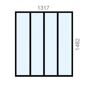 Verrière aluminium L1317 x...