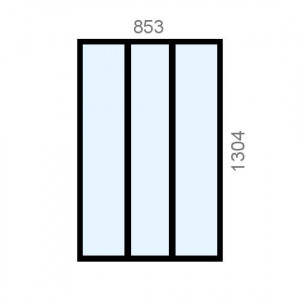 Verrière aluminium L853 x...