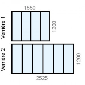 Verrière aluminium en angle...