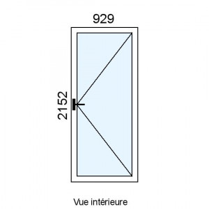 Porte-fenêtre Alu 1 vantail...