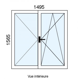 Fenêtre PVC OB 2 vantaux...