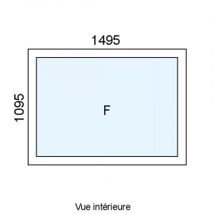 Châssis Fixe PVC L1495 x H1095