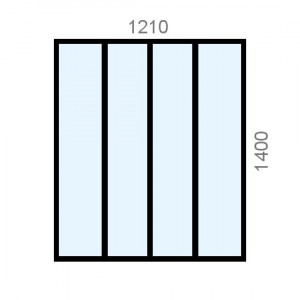 Verrière aluminium L1210 x...