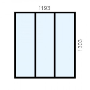 Verrière aluminium L1193 x...