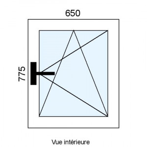 Fenêtre PVC OB 1 vantail...