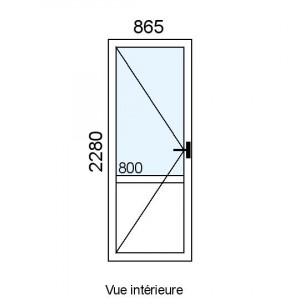 Porte-fenêtre Alu 1 vantail...