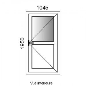 Porte d'entrée PVC 1...