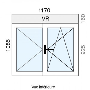 Fenêtre PVC OB 2 vantaux...