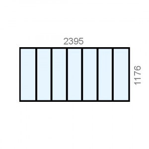 Verrière aluminium L2395 x...