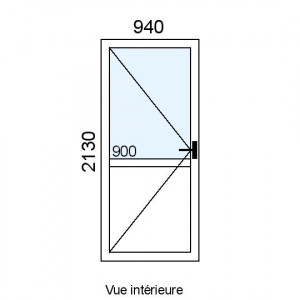 Porte d'entrée PVC 1...