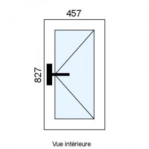 Fenêtre PVC 1 vantail L457...