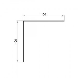 Lot de 2 x Cornière 100x100...