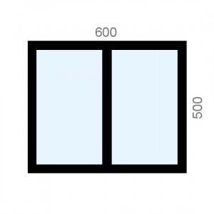 Verrière aluminium L600 x H500