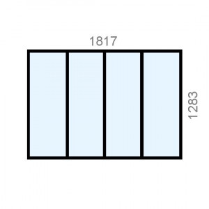 Verrière aluminium L1817 x...