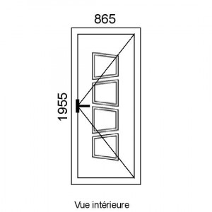 Porte d'entrée  1 vantail...