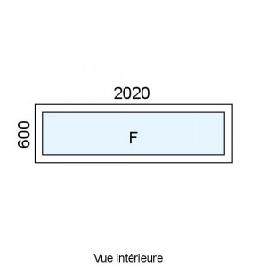 Châssis Alu Fixe L2020 x H600