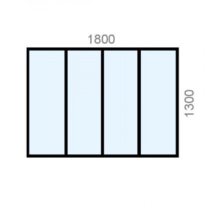 Verrière aluminium L1800 x...