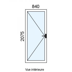 Porte d'entrée PVC 1...