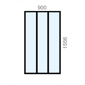 Verrière aluminium L900 x...