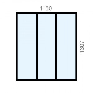 Verrière aluminium L1160 x...