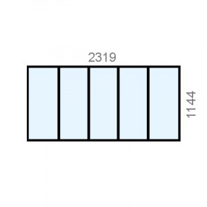 Verrière aluminium L2319 x...