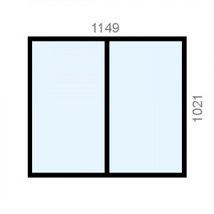 Verrière aluminium L1149 x...