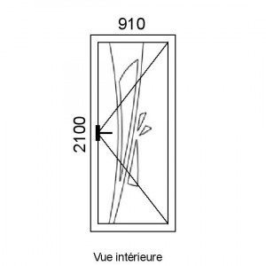 Porte d'entrée  1 vantail...