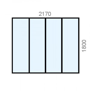 Verrière aluminium L2170 x...