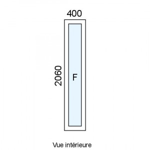 Châssis Alu Fixe L400 x H2060