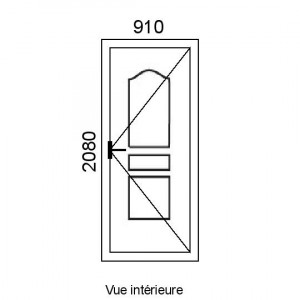 Porte d'entrée PVC 1...