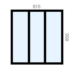 Verrière aluminium L815 x H850