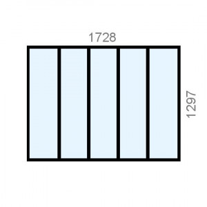 Verrière aluminium L1728 x...