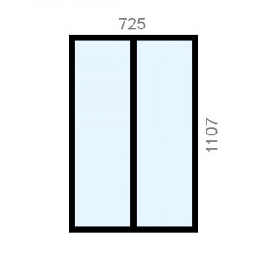 Verrière aluminium L725 x...