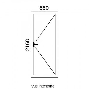 Porte d'entrée PVC 1...