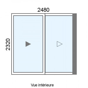 Coulissant Alu galandage 2...