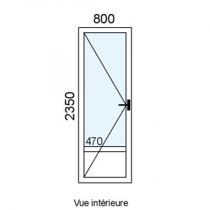 Porte-fenêtre PVC plaxé 1...