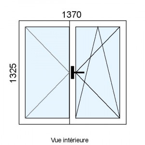 Fenêtre PVC OB 2 vantaux...