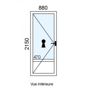 Porte-fenêtre Alu 1 vantail...