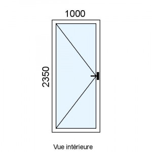 Porte-fenêtre PVC 1 vantail...