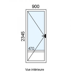 Porte-fenêtre PVC plaxé 1...