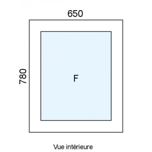 Châssis Fixe PVC L650 x H780